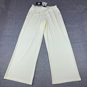 Antthony‎ NWT Cream Silky Soft Wide Leg Lounge Pants/Trousers